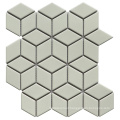 Carrara White Ceramic Water Jet Basketweave Mosaic